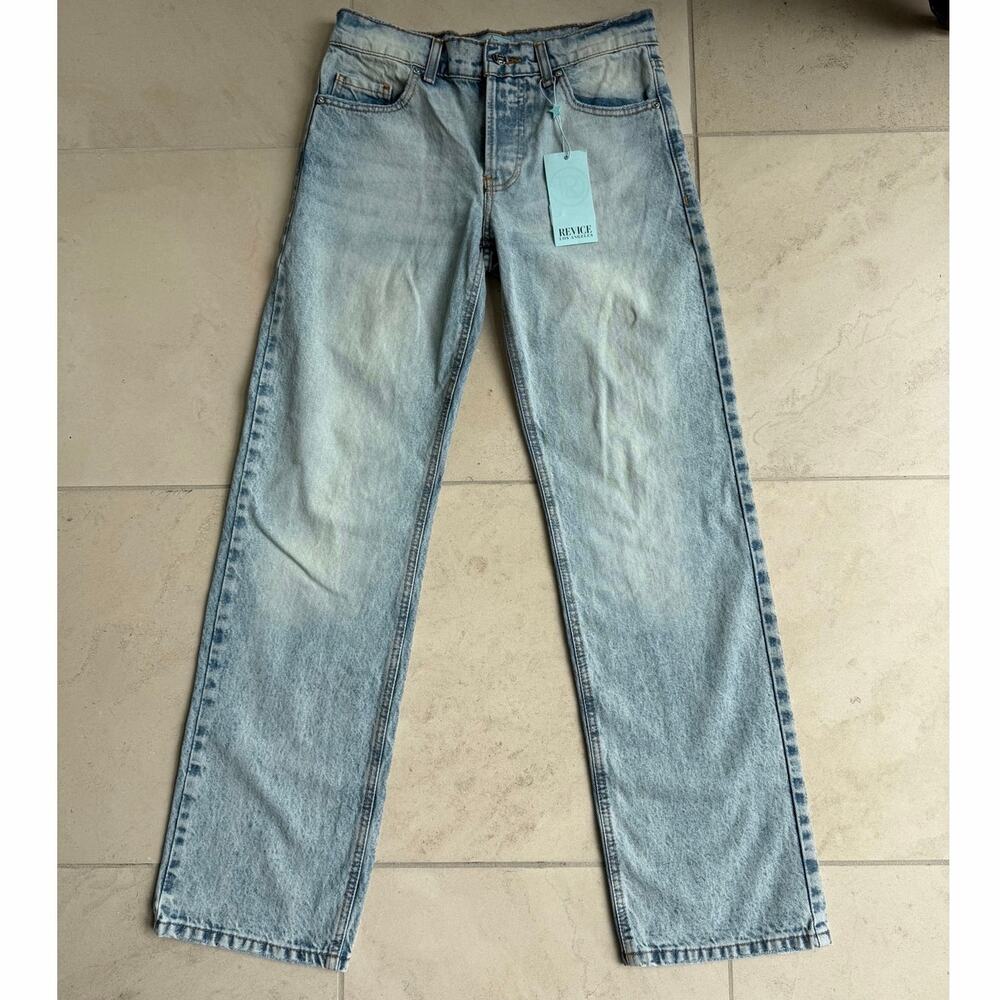 REVICE LA Desert Hills Jeans Size 24 Light Wash High Rise Straight Leg NWT